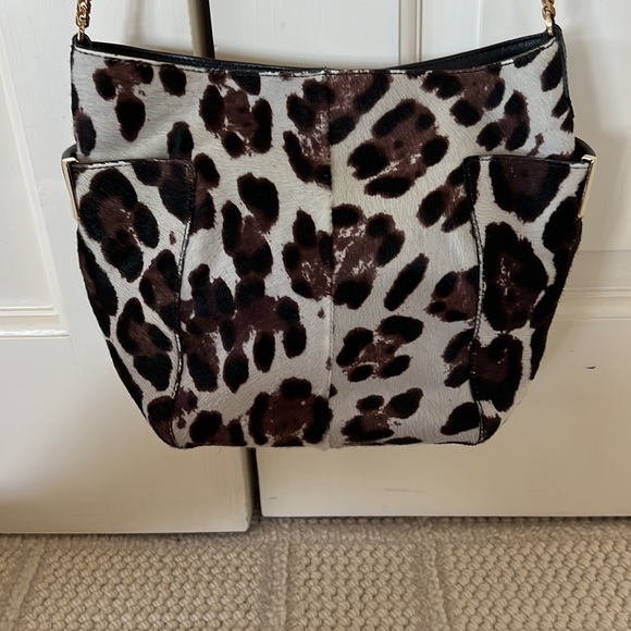 Jimmy Choo Pony leopard shoulder bag with gold hardware - Picture 2 of 12